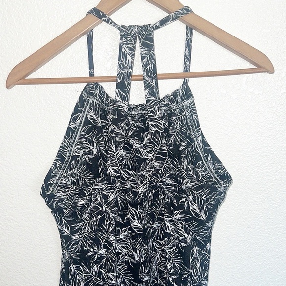 Peace & Pearls Black And White Leaves Floral Summer Dress - Picture 6 of 10